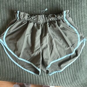 Nike Dri Fit Shorts, green and blue, size large